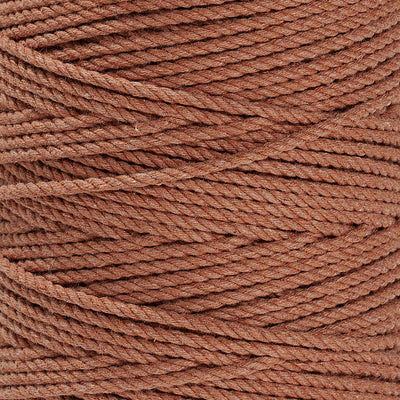 COTTON ROPE ZERO WASTE 2 MM - 3 PLY - CANYON COLOR