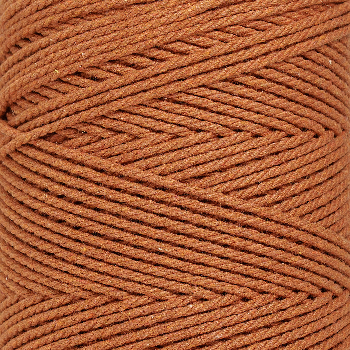 COTTON ROPE ZERO WASTE 2 MM - 3 PLY - COPPER COLOR