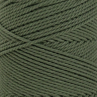 COTTON ROPE ZERO WASTE 2 MM - 3 PLY - GREENERY COLOR