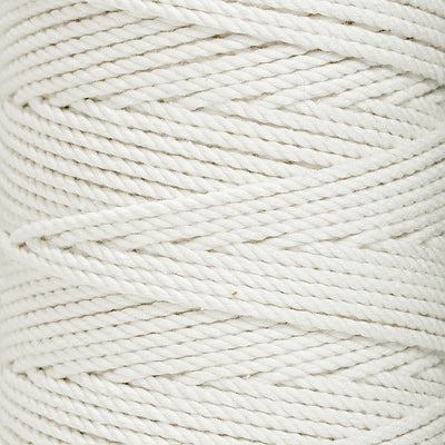 COTTON ROPE ZERO WASTE 2 MM - 3 PLY - IVORY COLOR