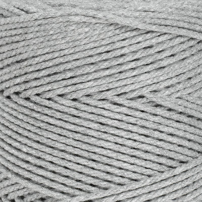 COTTON ROPE ZERO WASTE 2 MM - 3 PLY - LIGHT HEATHER GRAY