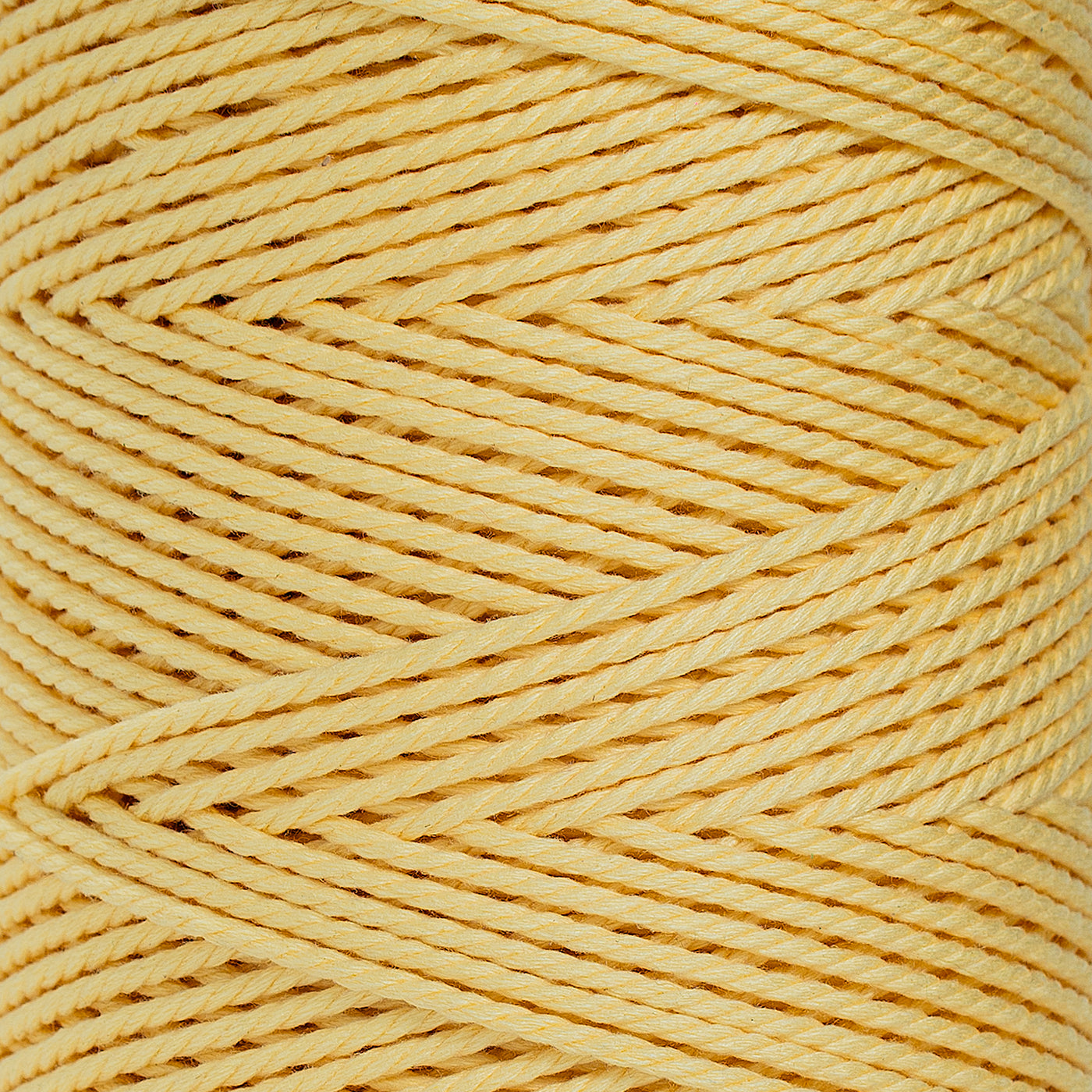 COTTON ROPE ZERO WASTE 2 MM - 3 PLY - MELLOW YELLOW COLOR