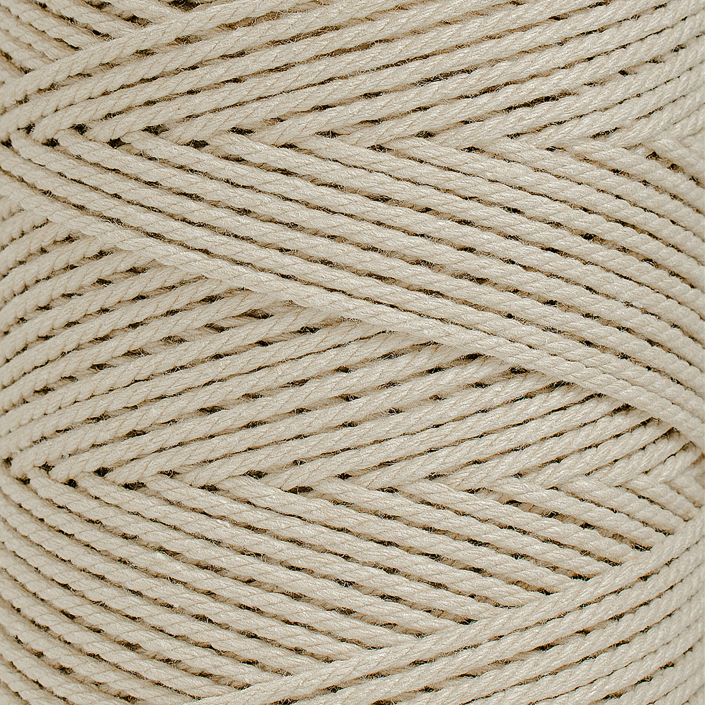 COTTON ROPE ZERO WASTE 2 MM - 3 PLY - OAT COLOR
