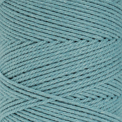 COTTON ROPE ZERO WASTE 2 MM - 3 PLY - OCEAN BLUE COLOR