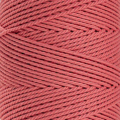 COTTON ROPE ZERO WASTE 2 MM - 3 PLY - SALMON COLOR