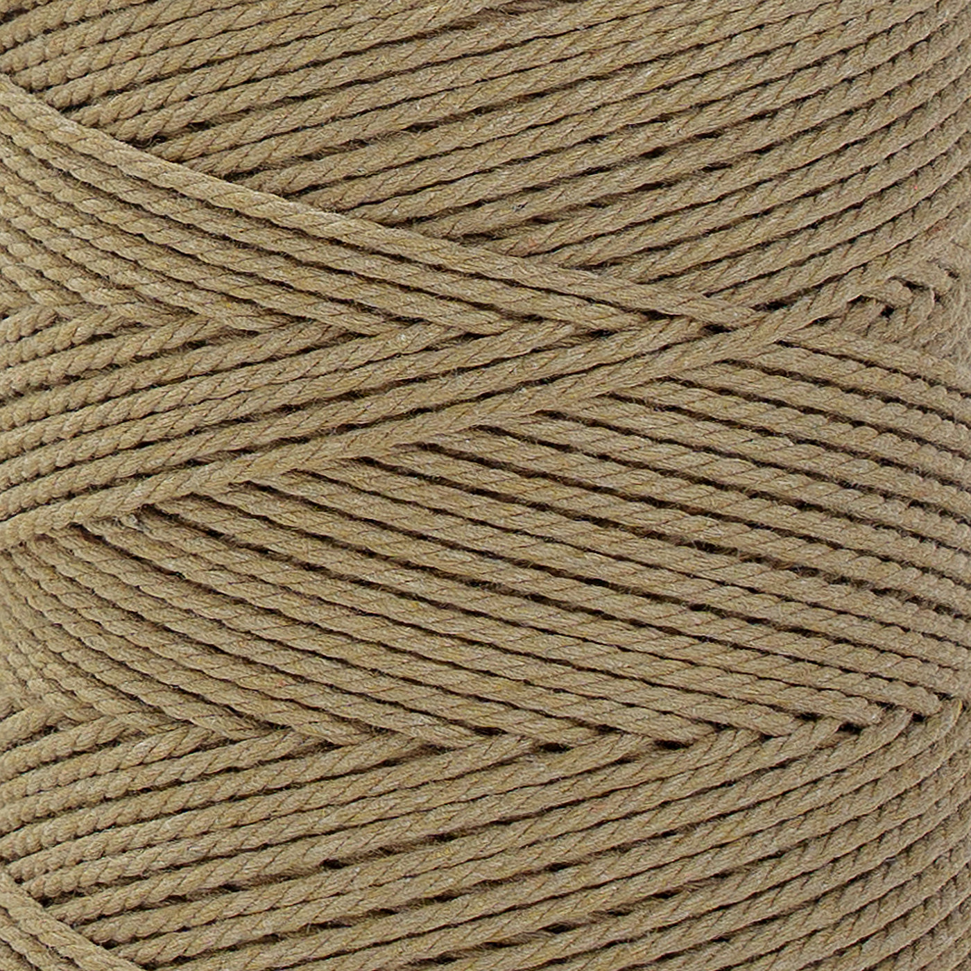 COTTON ROPE ZERO WASTE 2 MM - 3 PLY - SAND COLOR