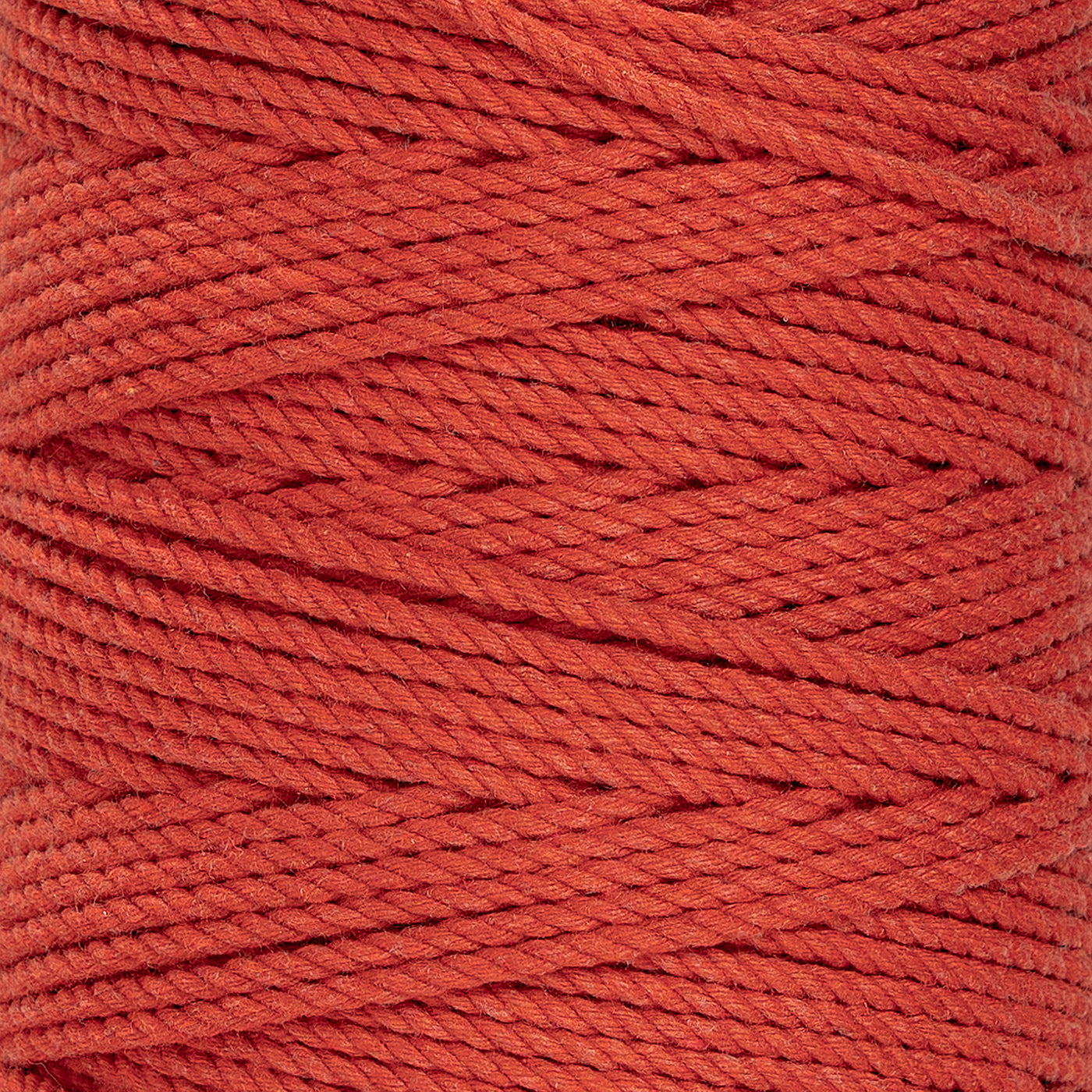 COTTON ROPE ZERO WASTE 2 MM - 3 PLY - TERRACOTTA COLOR