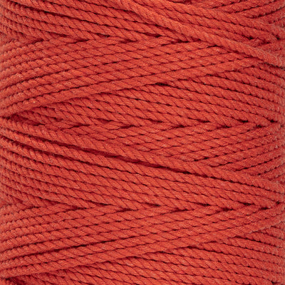 COTTON ROPE ZERO WASTE 2 MM - 3 PLY - TERRACOTTA COLOR