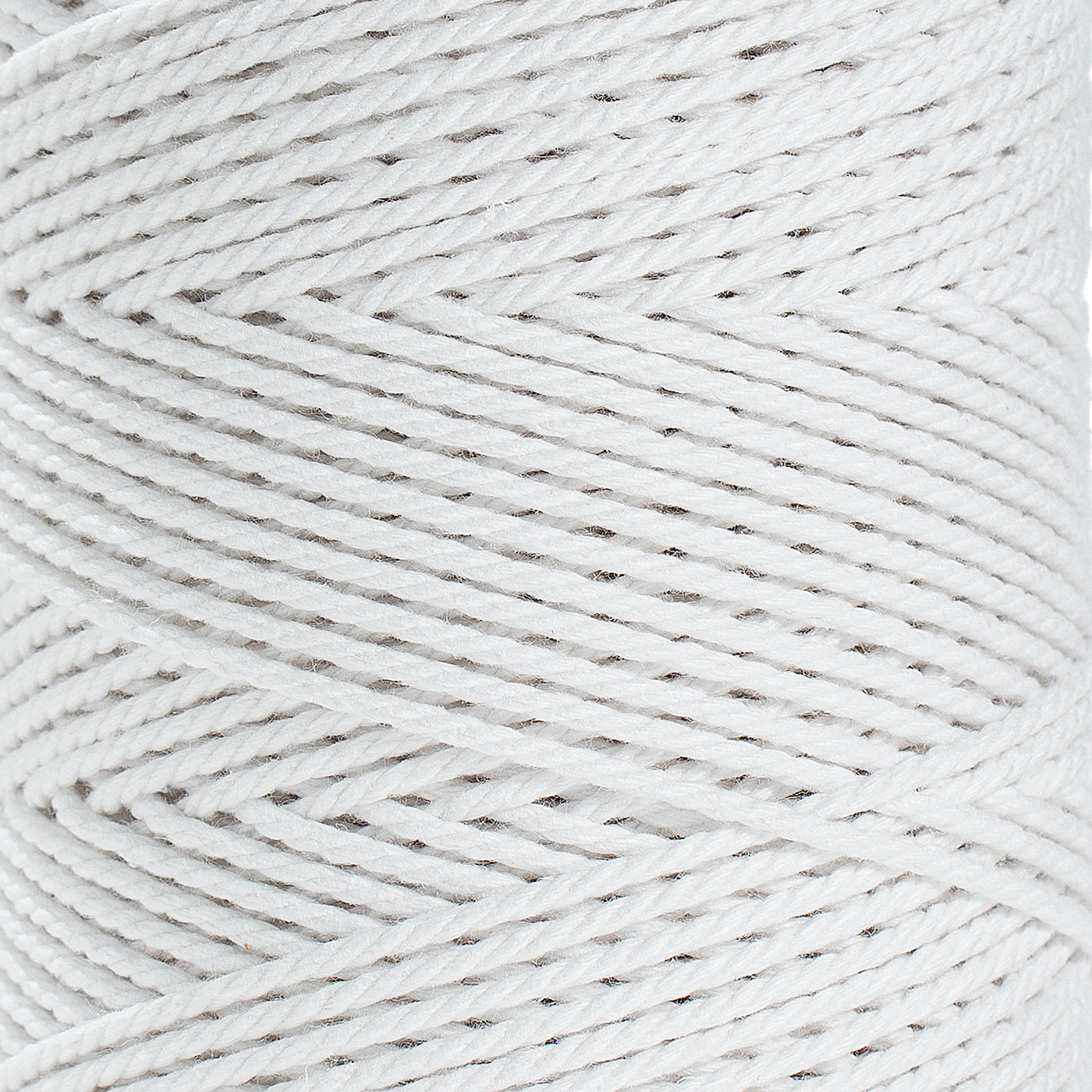 COTTON ROPE ZERO WASTE 2 MM - 3 PLY - WHITE COLOR