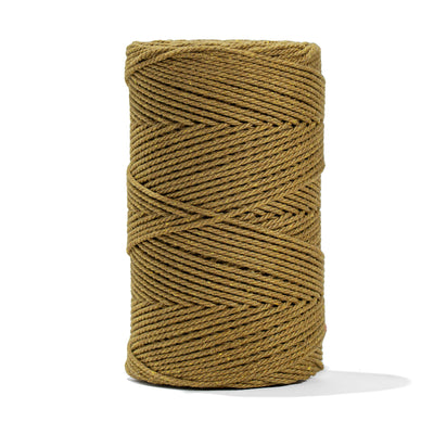 COTTON ROPE ZERO WASTE 2 MM - 3 PLY - CURRY COLOR