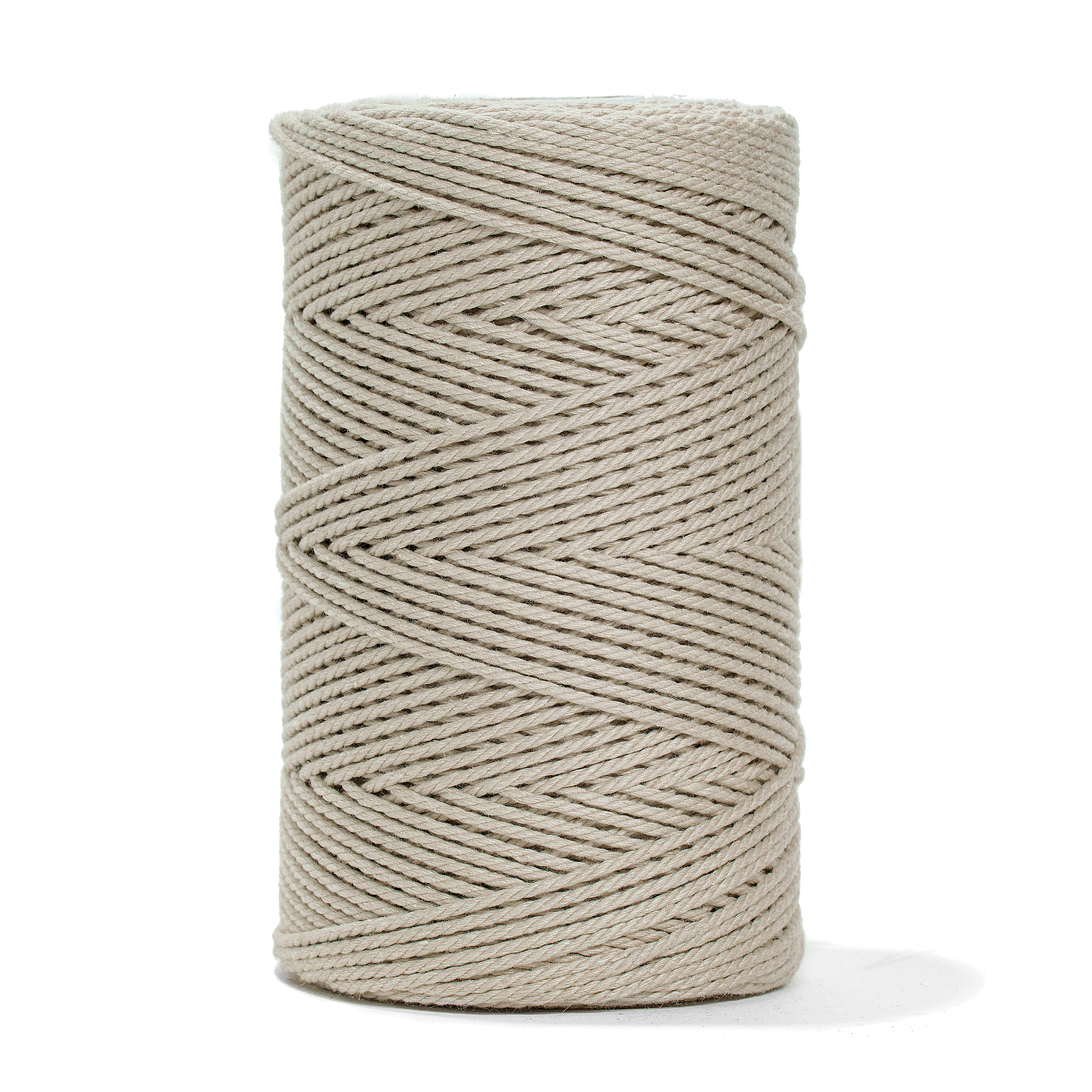MACRAME COTTON ROPE 2 MM 3 PLY DOVE COLOR – Ganxxet