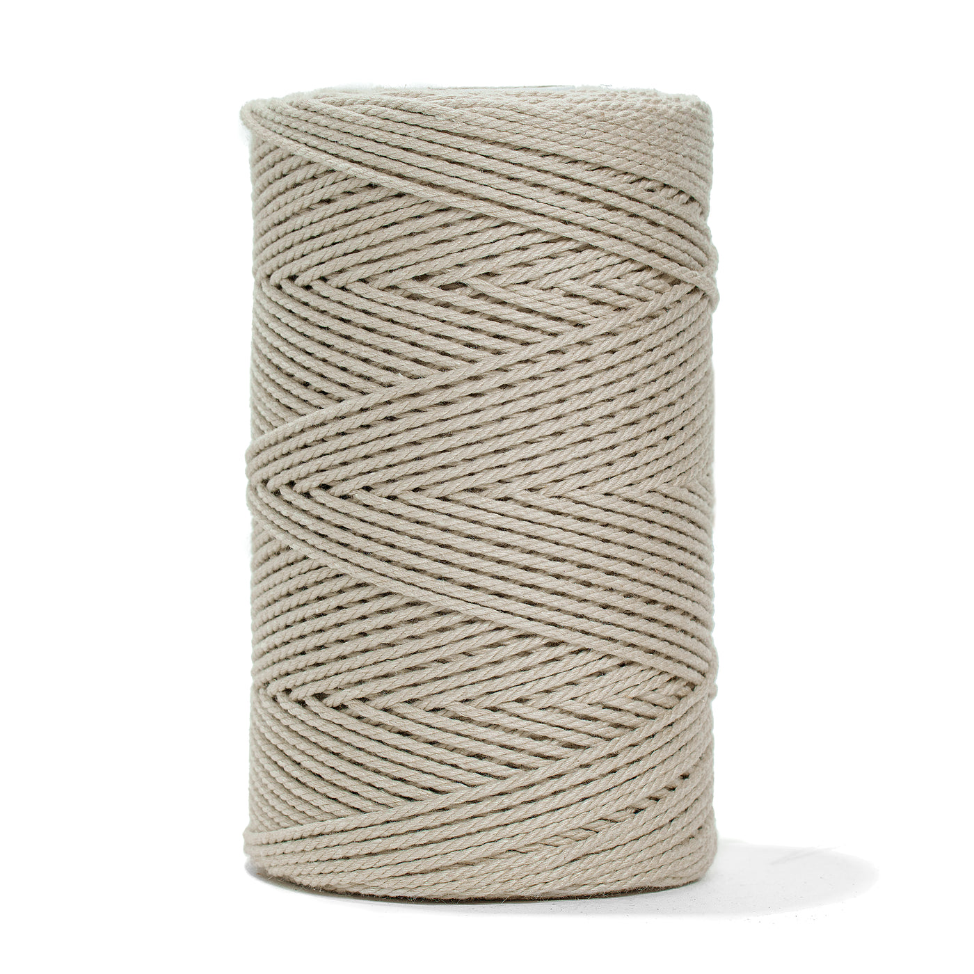 COTTON ROPE ZERO WASTE 2 MM - 3 PLY - DOVE COLOR