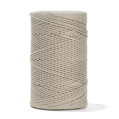 COTTON ROPE ZERO WASTE 2 MM - 3 PLY - DOVE COLOR