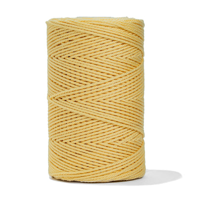 COTTON ROPE ZERO WASTE 2 MM - 3 PLY - MELLOW YELLOW COLOR