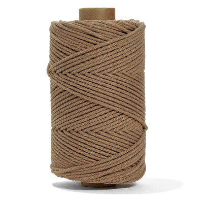 COTTON ROPE ZERO WASTE 2 MM - 3 PLY - MOCHA COLOR