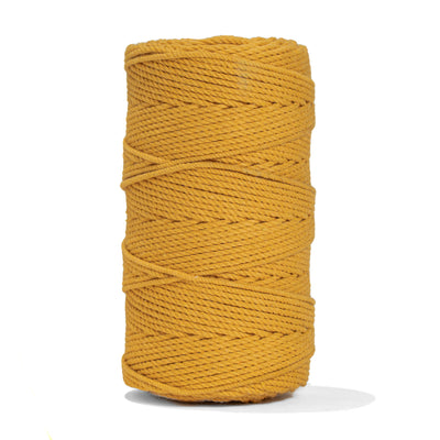 COTTON ROPE ZERO WASTE 2 MM - 3 PLY - OCHER COLOR