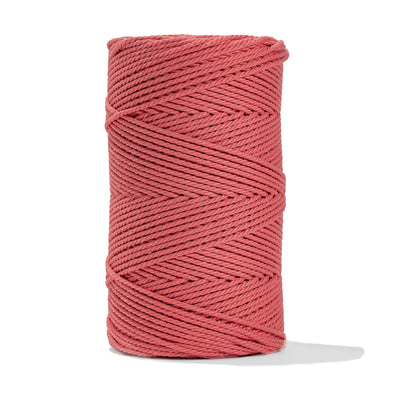 COTTON ROPE ZERO WASTE 2 MM - 3 PLY - SALMON COLOR