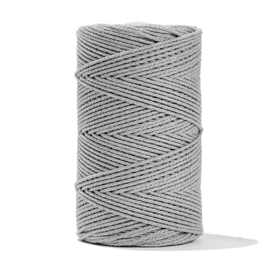 COTTON ROPE ZERO WASTE 2 MM - 3 PLY - STONE GRAY COLOR
