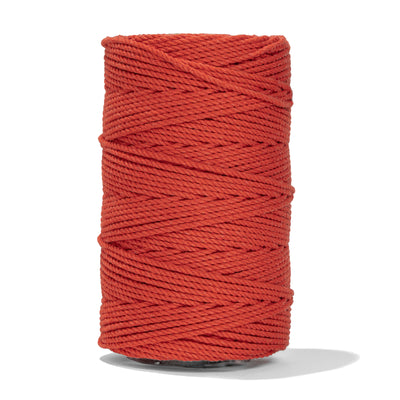 COTTON ROPE ZERO WASTE 2 MM - 3 PLY - TERRACOTTA COLOR