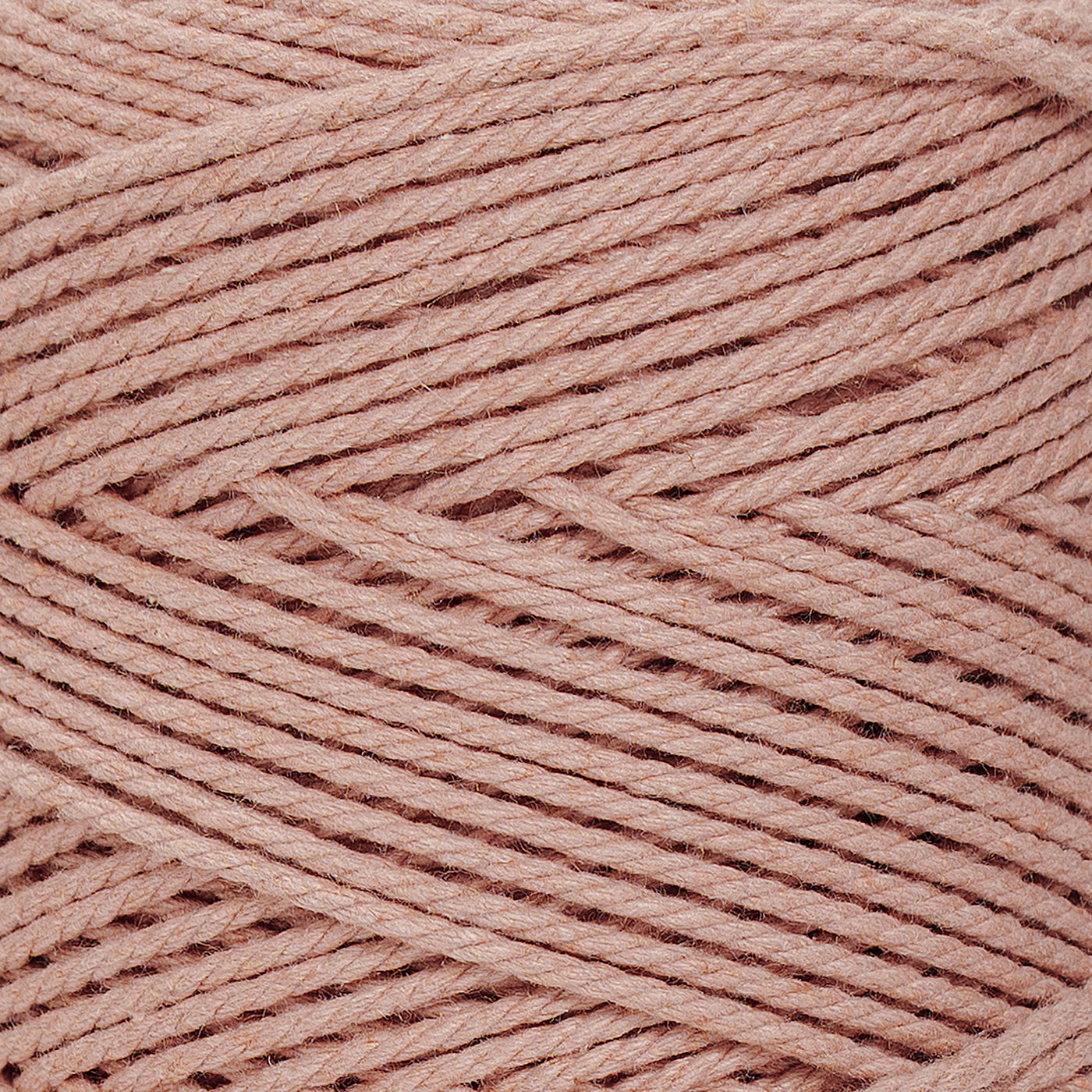 COTTON ROPE ZERO WASTE 2 MM - 3 PLY - DUSTY ROSE COLOR