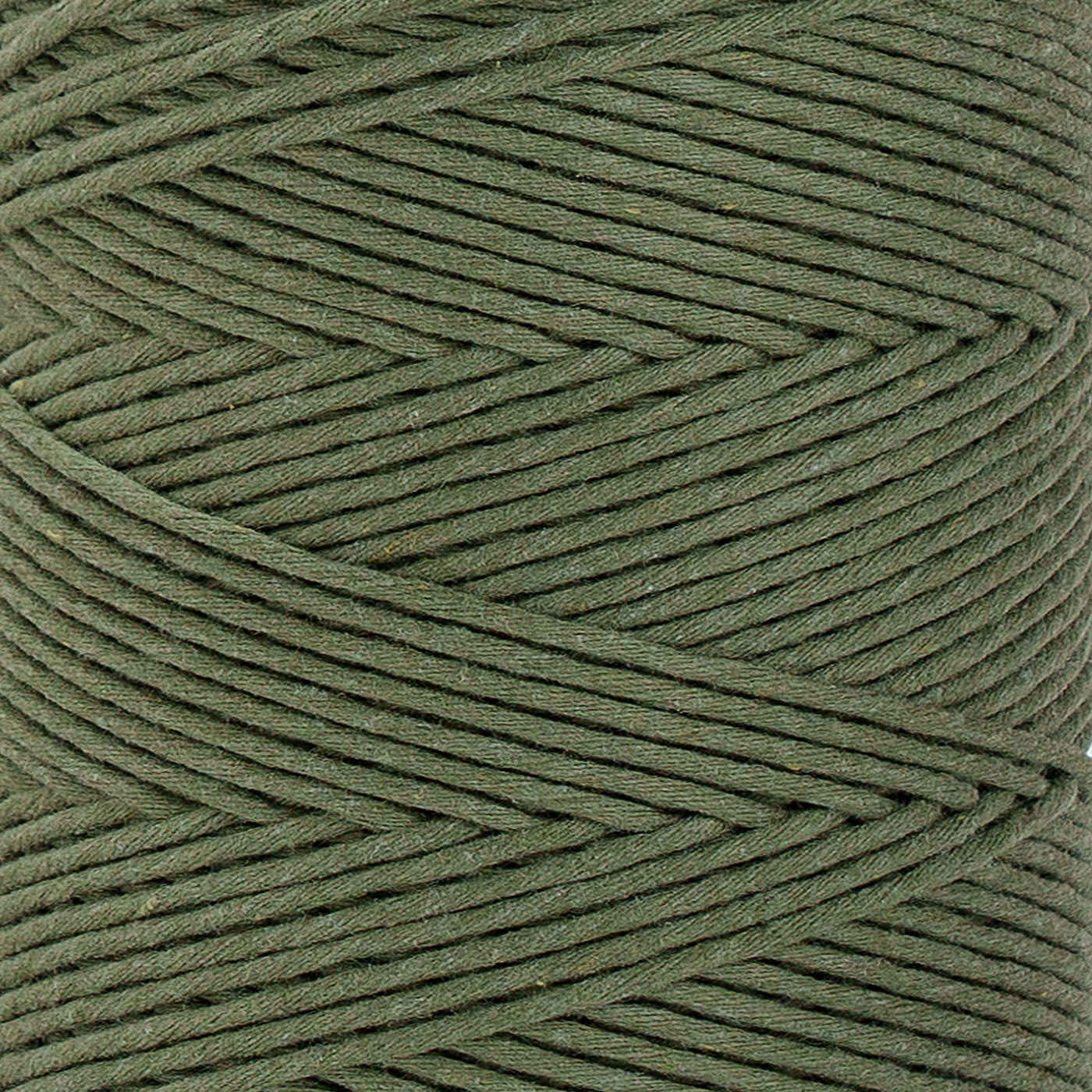 SOFT COTTON CORD ZERO WASTE 2 MM - 1 SINGLE STRAND - MOSS GREEN COLOR