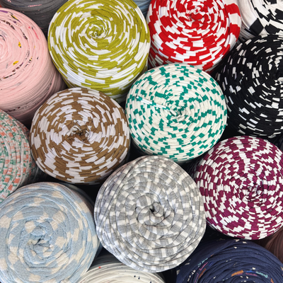 Printed Recycled T-Shirt Fabric Yarn - Scotch