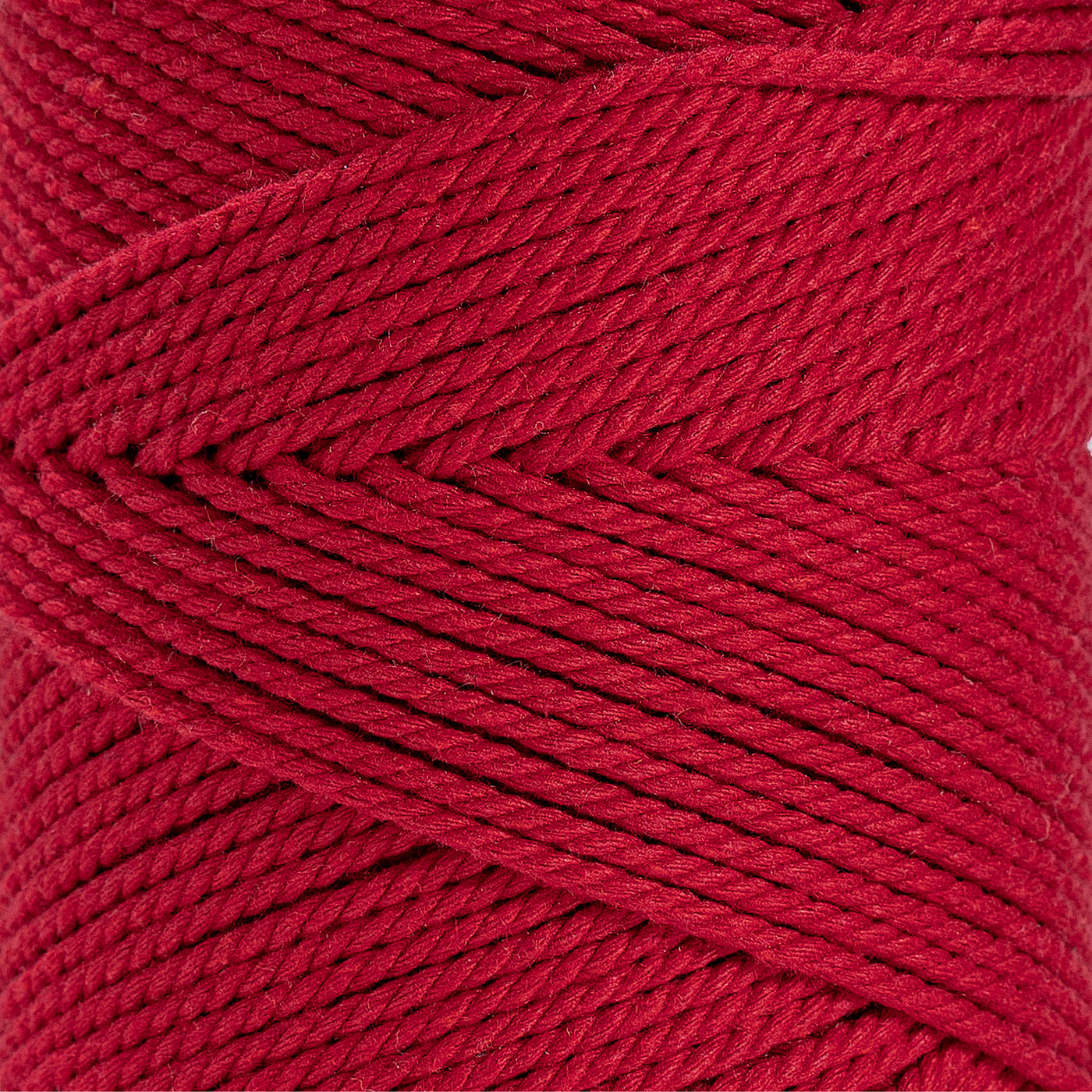 COTTON ROPE ZERO WASTE 2 MM - 3 PLY - RED COLOR