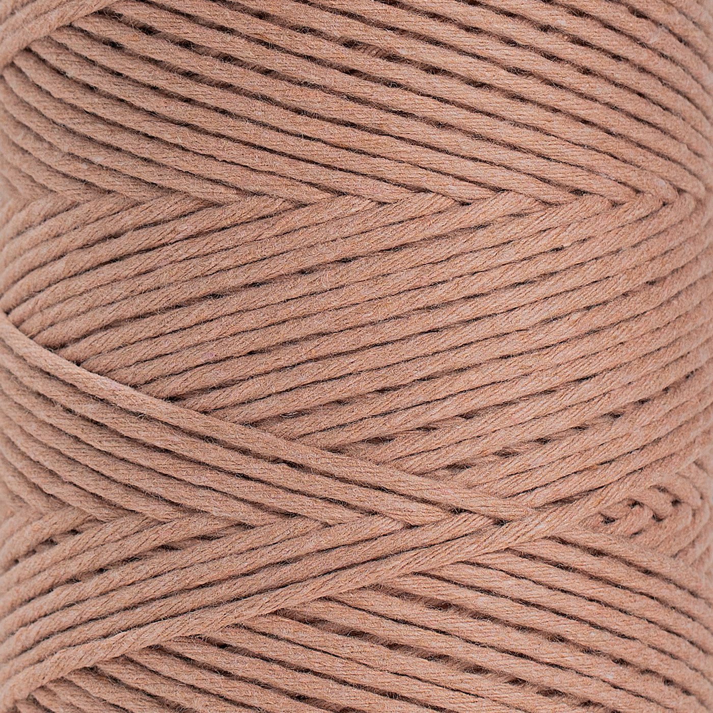 SOFT COTTON CORD ZERO WASTE 2 MM - 1 SINGLE STRAND - DUSTY ROSE COLOR