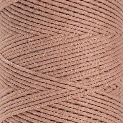 SOFT COTTON CORD ZERO WASTE 2 MM - 1 SINGLE STRAND - DUSTY ROSE COLOR