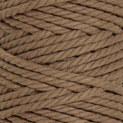 COTTON ROPE ZERO WASTE 5 MM - 3 PLY - CAMEL COLOR