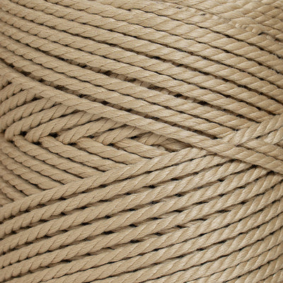 OUTDOOR RECYCLED CORD 3 MM - 3 PLY -  SAND COLOR