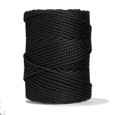 OUTDOOR RECYCLED CORD 3 MM - 3 PLY -  BLACK COLOR