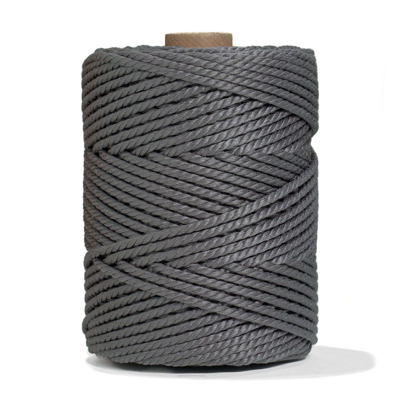 OUTDOOR RECYCLED CORD 3 MM - 3 PLY -  CHARCOAL GRAY COLOR