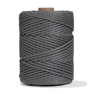 OUTDOOR RECYCLED CORD 3 MM - 3 PLY -  CHARCOAL GRAY COLOR