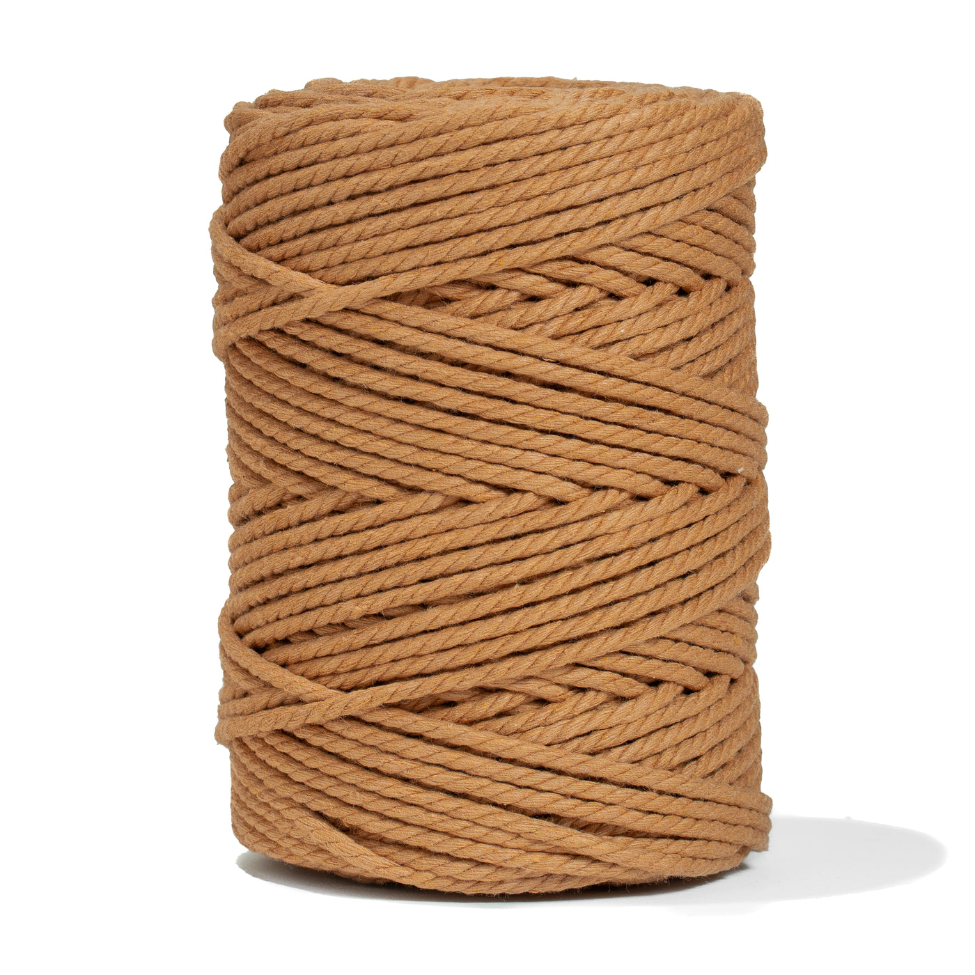 COTTON ROPE ZERO WASTE 3 MM - 3 PLY - CARAMEL COLOR