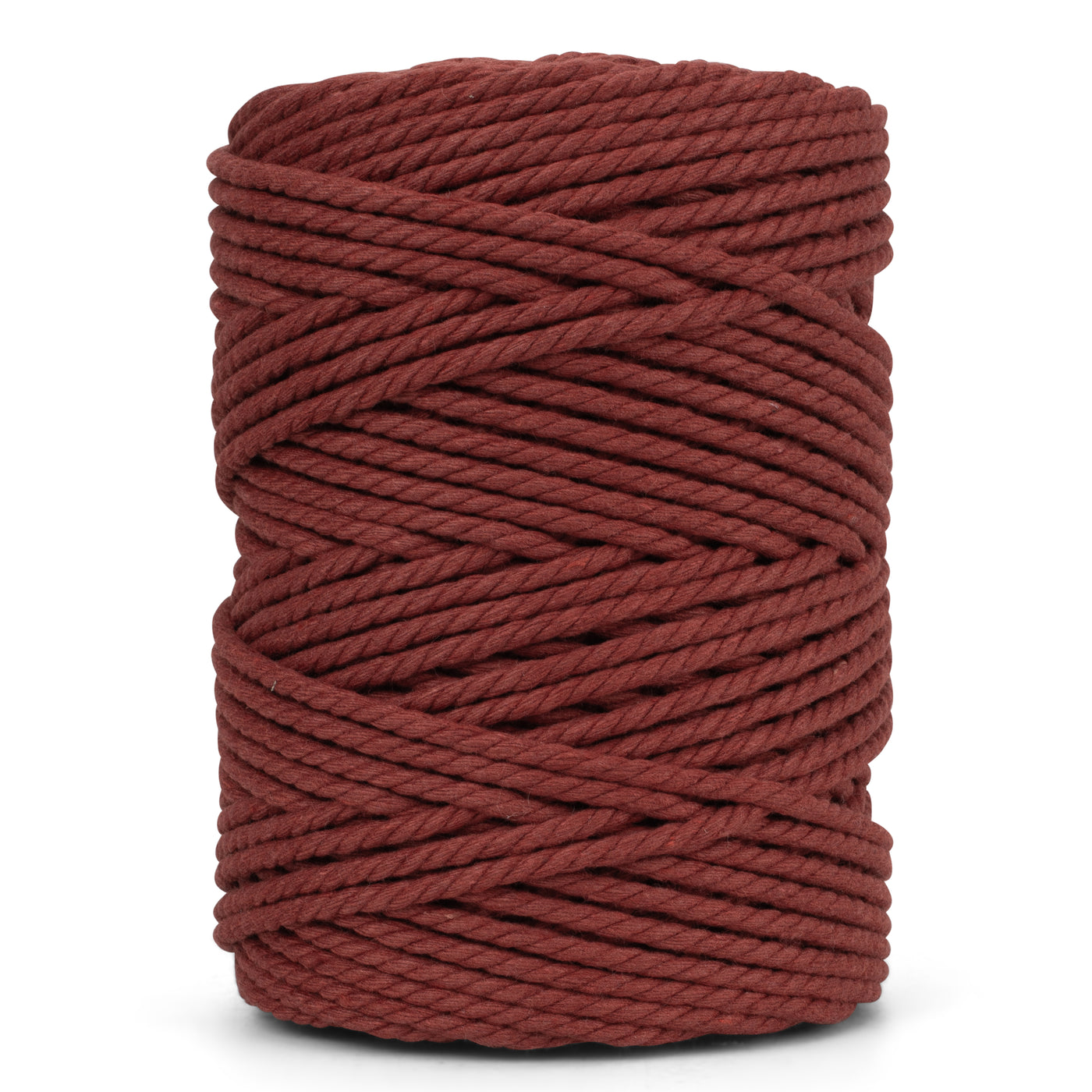 Macrame Cotton Rope Zero Waste 3mm - 3 Ply - Red Amber Color Ganxxet