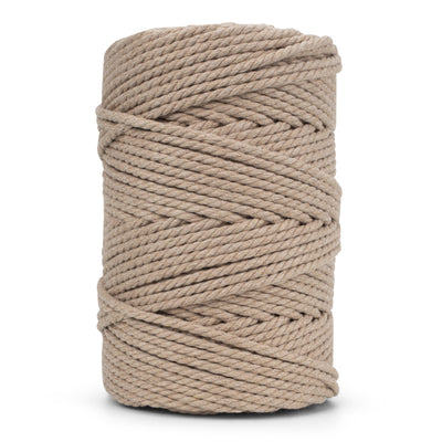 Cotton Rope Zero Waste 3 mm - 3 ply - Sand Color