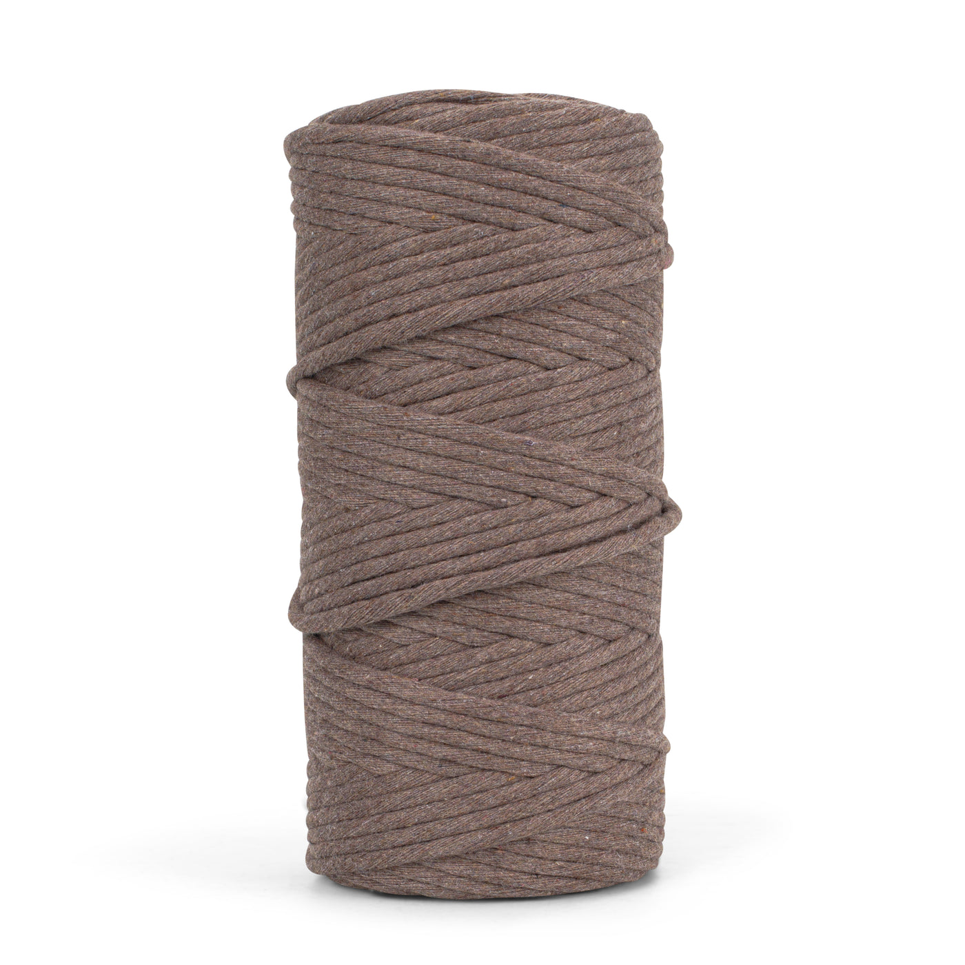 SOFT COTTON CORD ZERO WASTE 4 MM - 1 SINGLE STRAND - WOOD BROWN COLOR