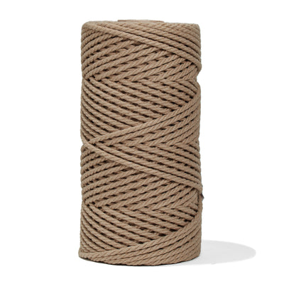 COTTON ROPE ZERO WASTE 3 MM - 3 PLY - DUNE COLOR