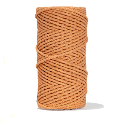 COTTON ROPE ZERO WASTE 3 MM - 3 PLY - APRICOT COLOR