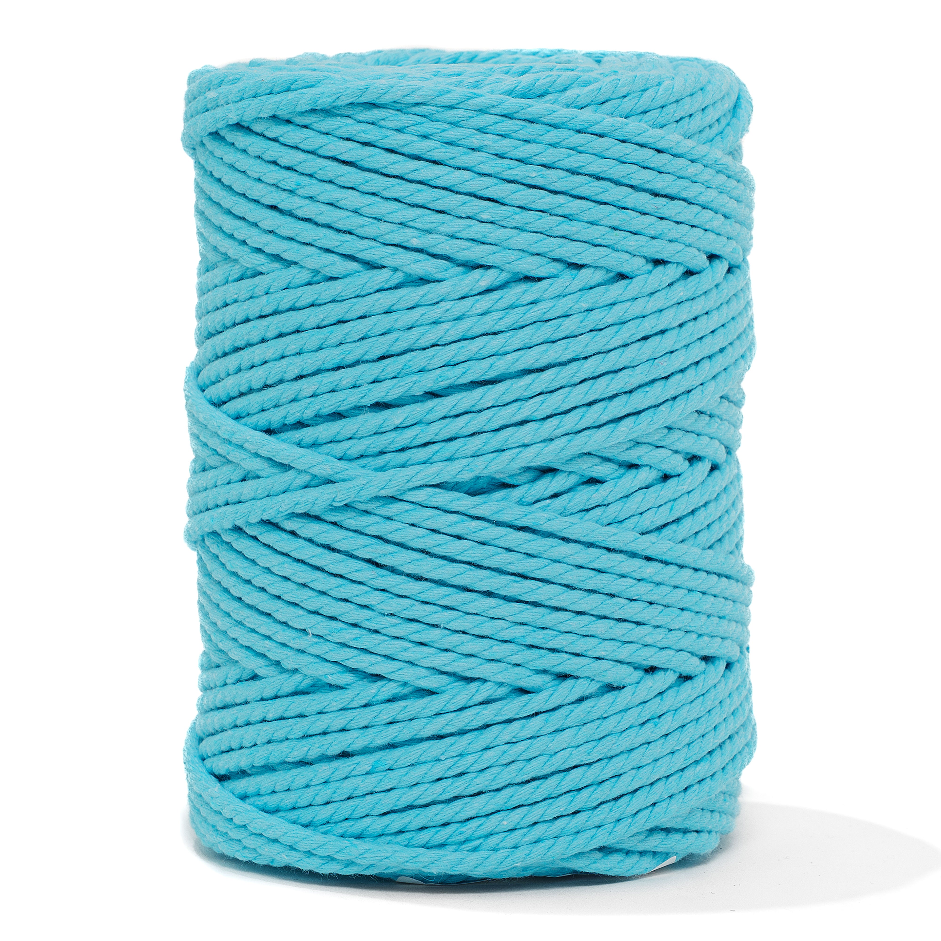 MACRAME COTTON ROPE ZERO WASTE 3 MM - 3 PLY - AQUAMARINE COLOR – Ganxxet