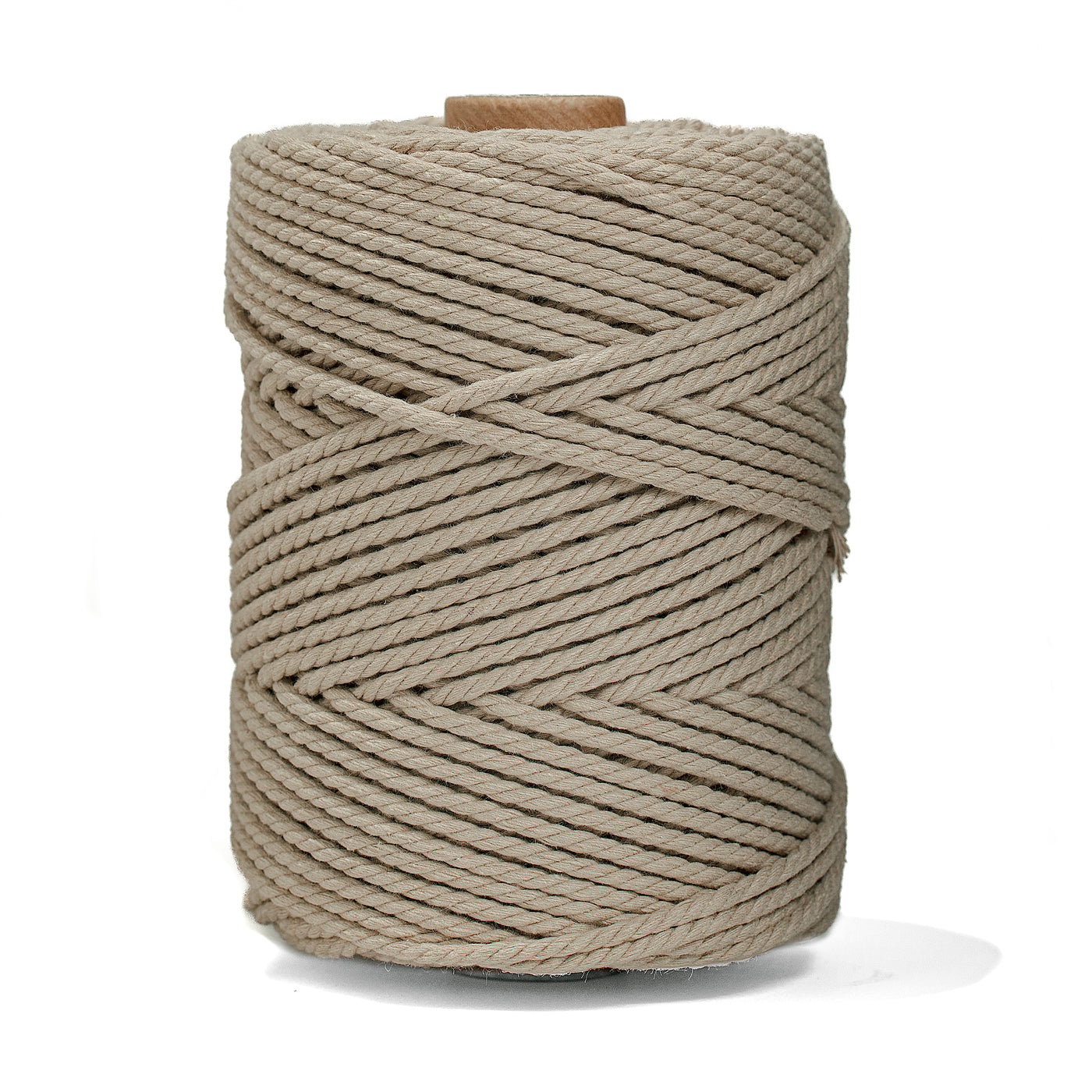 COTTON ROPE ZERO WASTE 3 MM - 3 PLY - BEIGE COLOR
