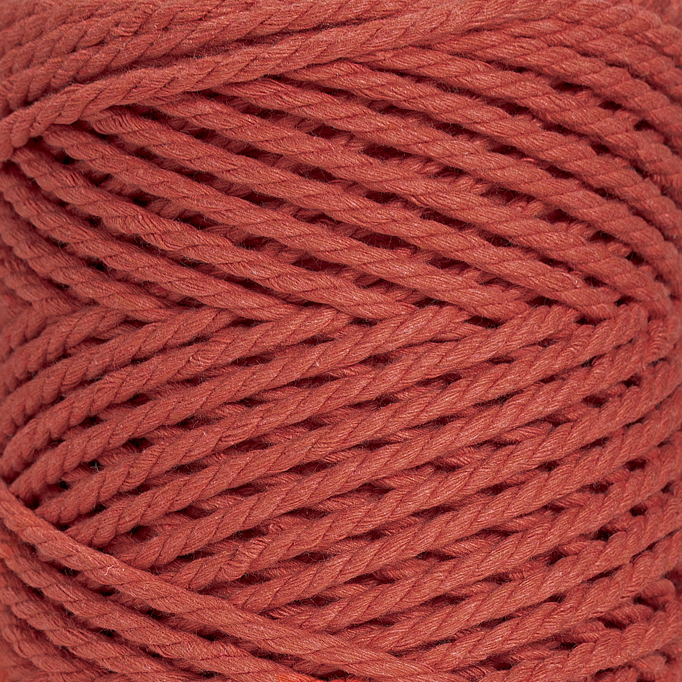 COTTON ROPE ZERO WASTE 3 MM - 3 PLY - BRICK COLOR