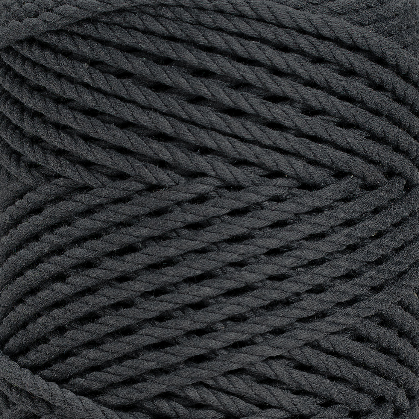 COTTON ROPE ZERO WASTE 3 MM - 3 PLY - ANTHRACITE GRAY COLOR