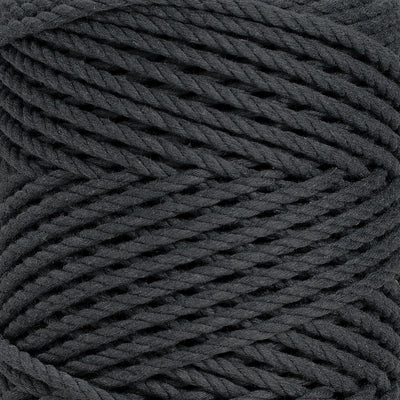 COTTON ROPE ZERO WASTE 3 MM - 3 PLY - ANTHRACITE GRAY COLOR
