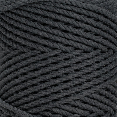 COTTON ROPE ZERO WASTE 3 MM - 3 PLY - ANTHRACITE GRAY COLOR