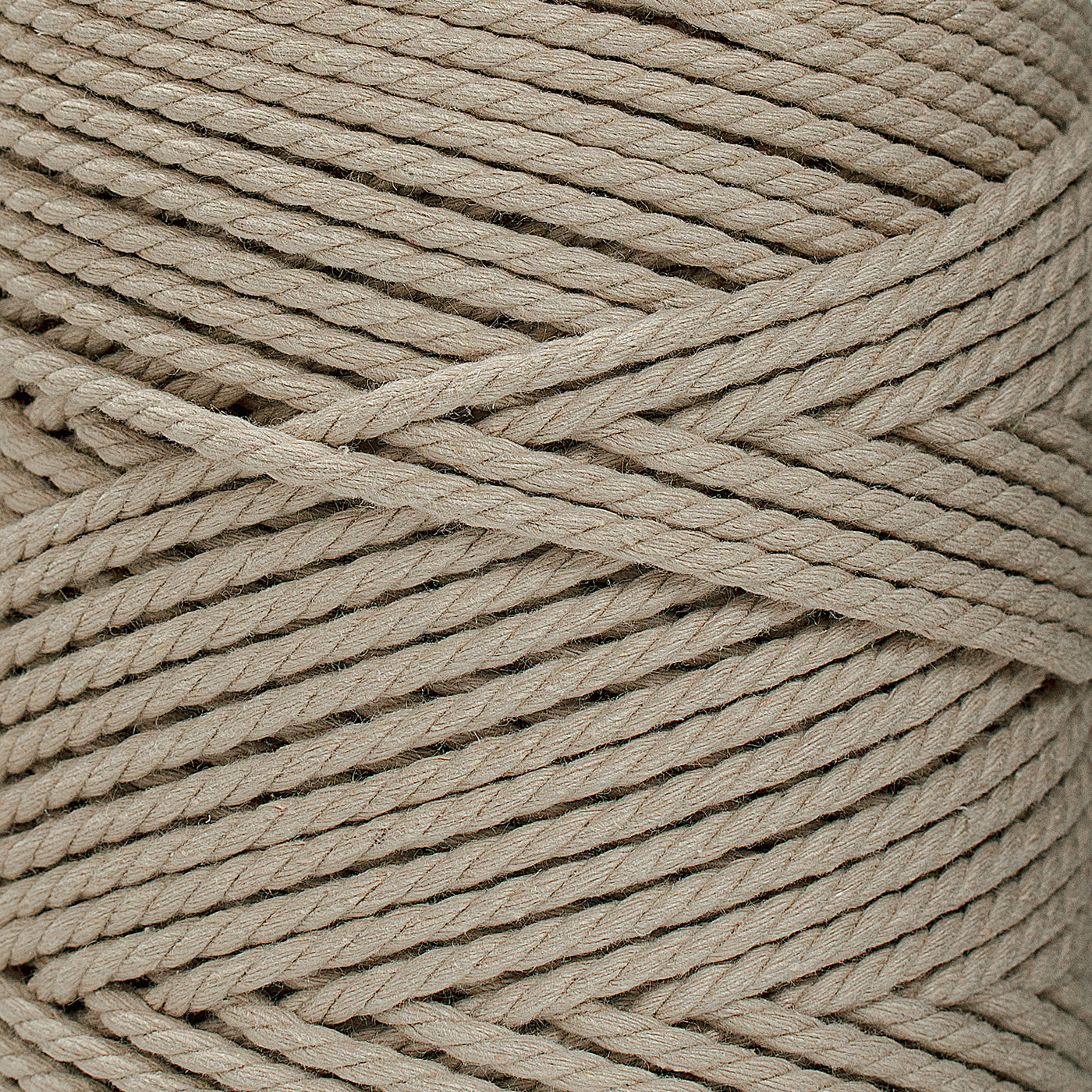 COTTON ROPE ZERO WASTE 3 MM - 3 PLY - BEIGE COLOR