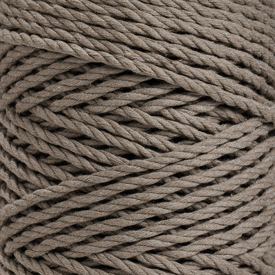 COTTON ROPE ZERO WASTE 3 MM - 3 PLY - CHESTNUT COLOR