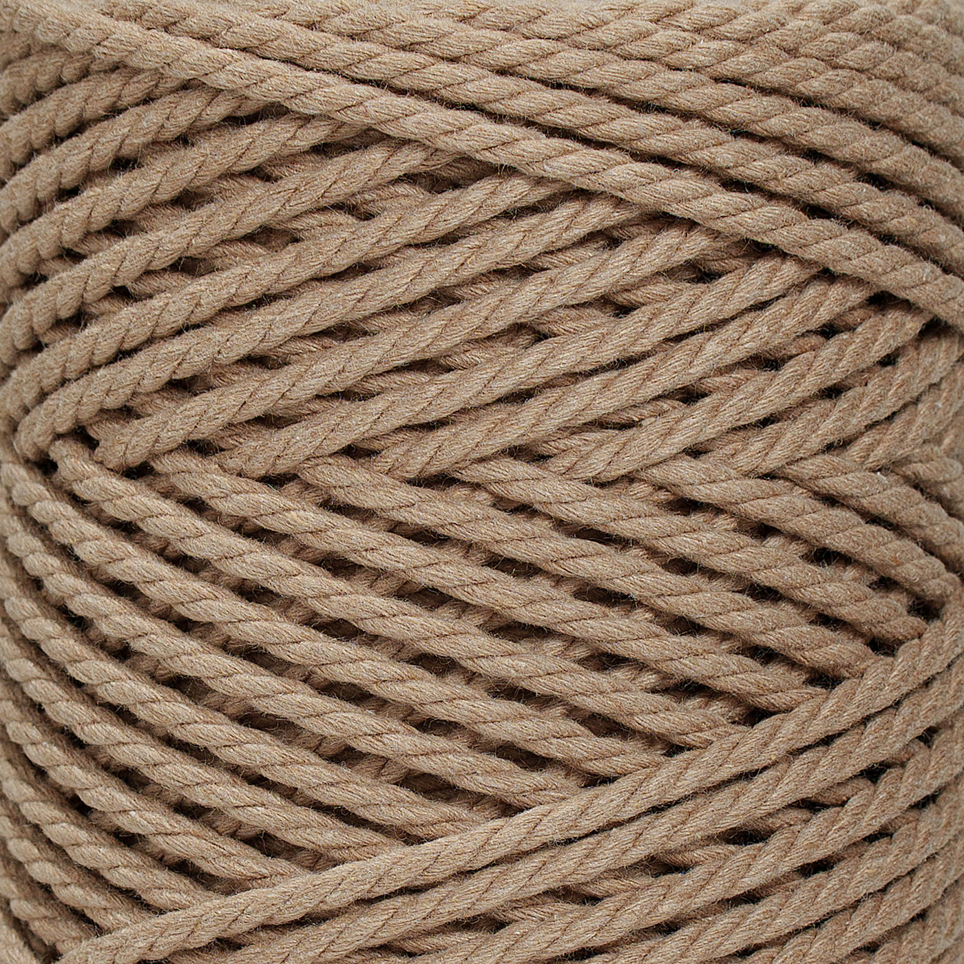 COTTON ROPE ZERO WASTE 3 MM - 3 PLY - DUNE COLOR