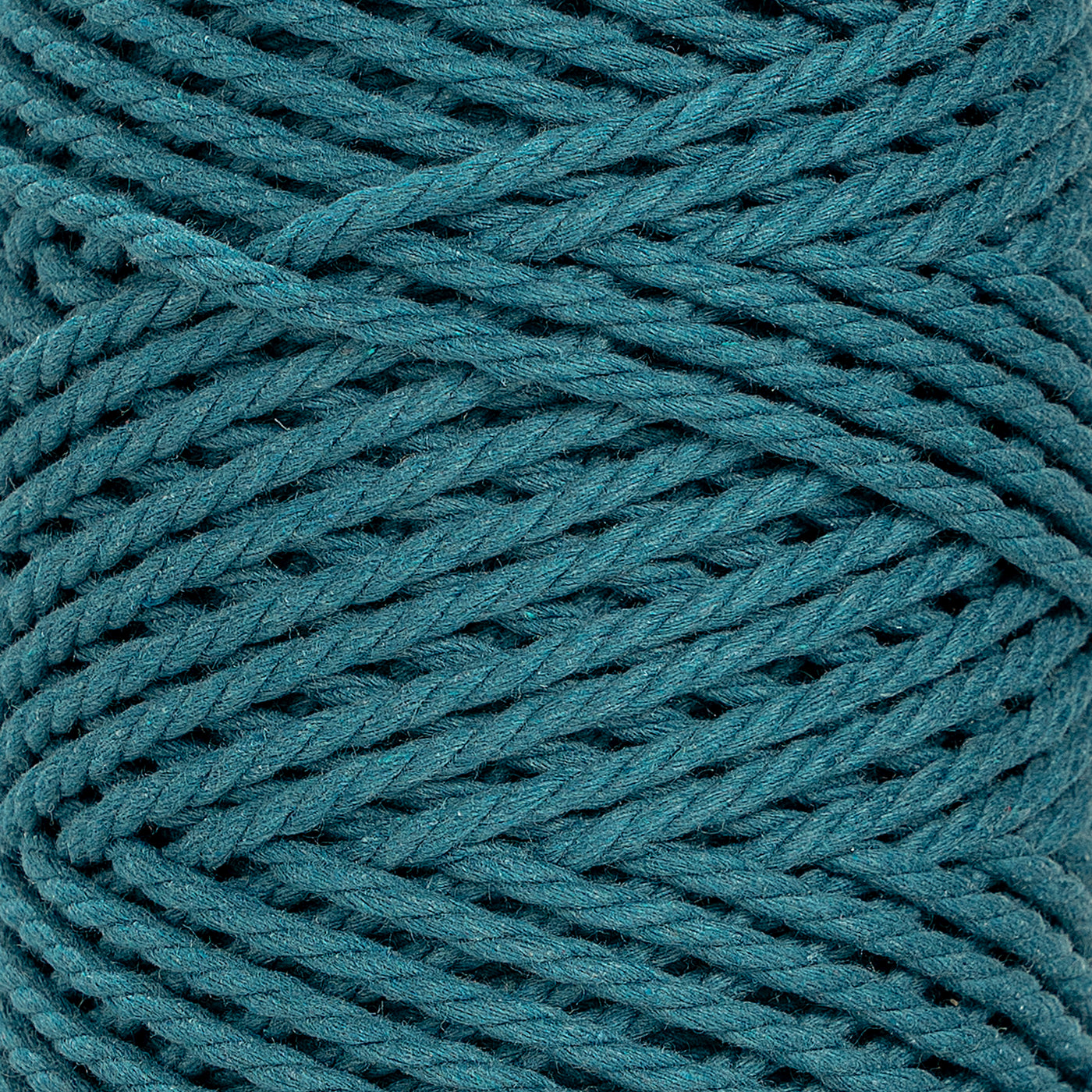 COTTON ROPE ZERO WASTE 3 MM - 3 PLY - OCEAN TEAL COLOR